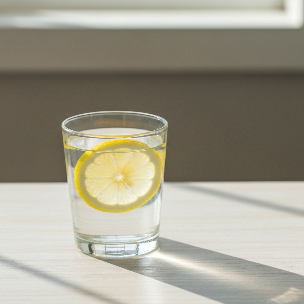 Szklanka wody z cytryną